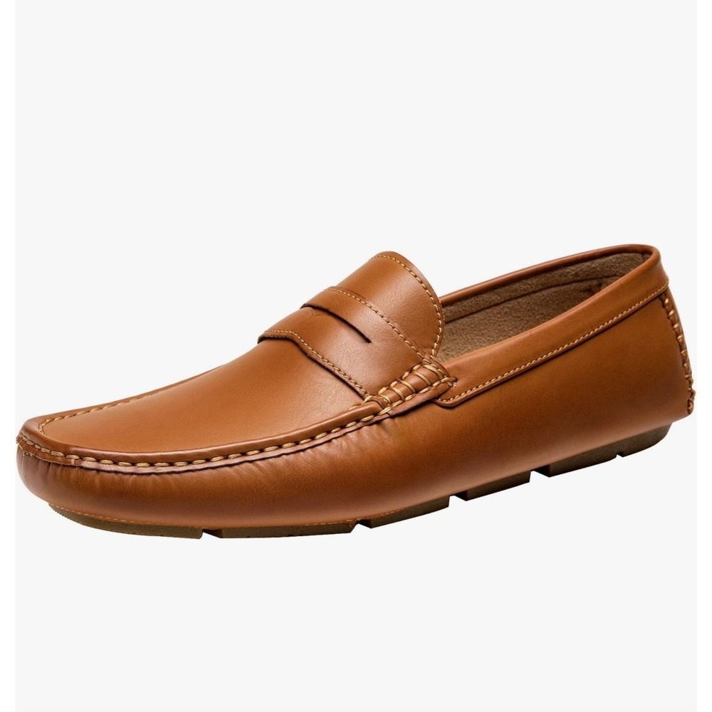 Jousen Mens Penny Loafers Tan Brown Casual Travel AMY802A Size 12 NEW